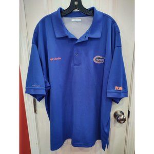 Columbia Florida Gators Mens PFG Fishing Shirt XL Blue Vented Pique NCAA
